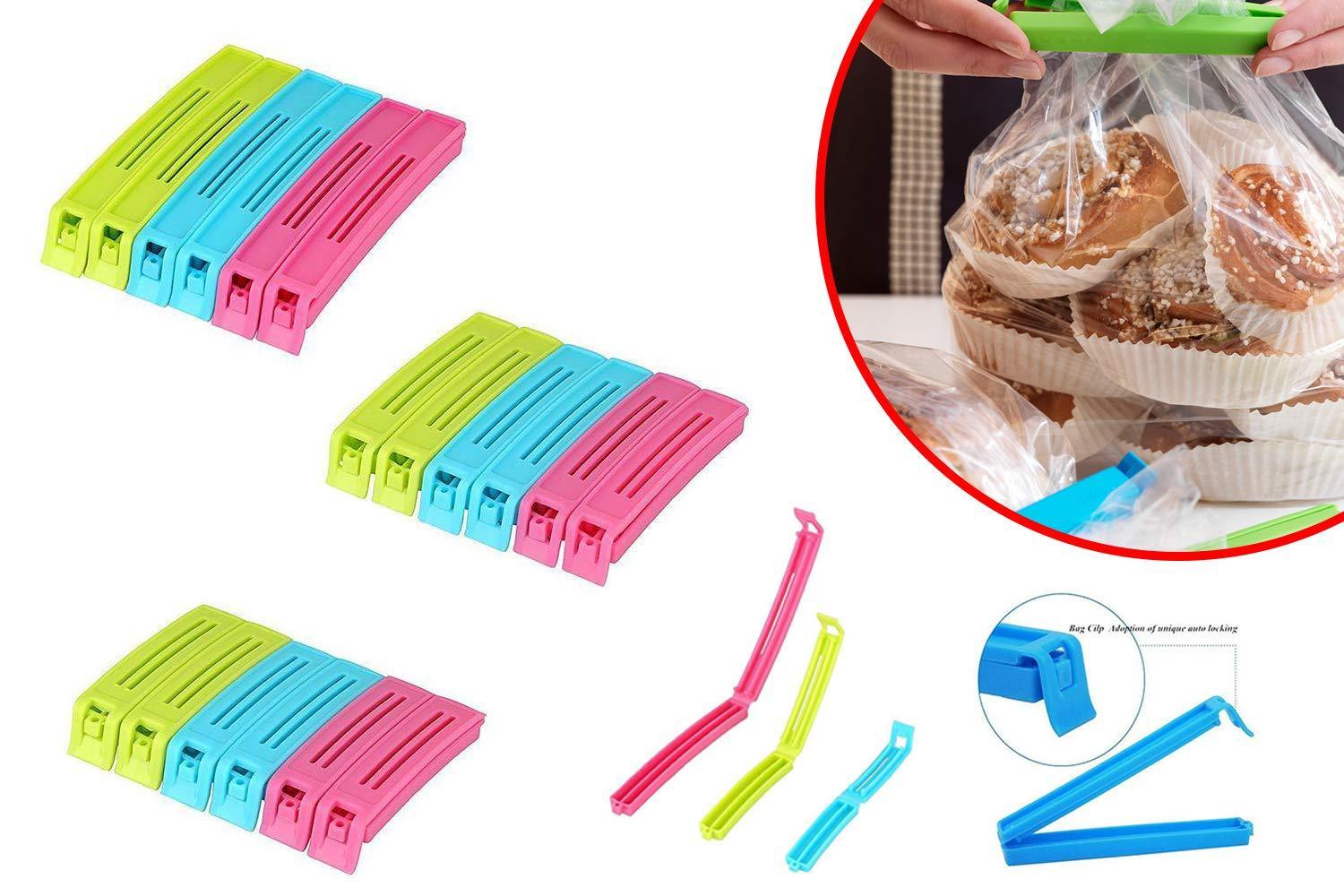0105 Plastic Snack Bag Clip Sealer Set (18 Pcs, Multicolour) - SkyShopy 0105 Plastic Snack Bag Clip Sealer Set (18 Pcs, Multicolour) - SkyShopy